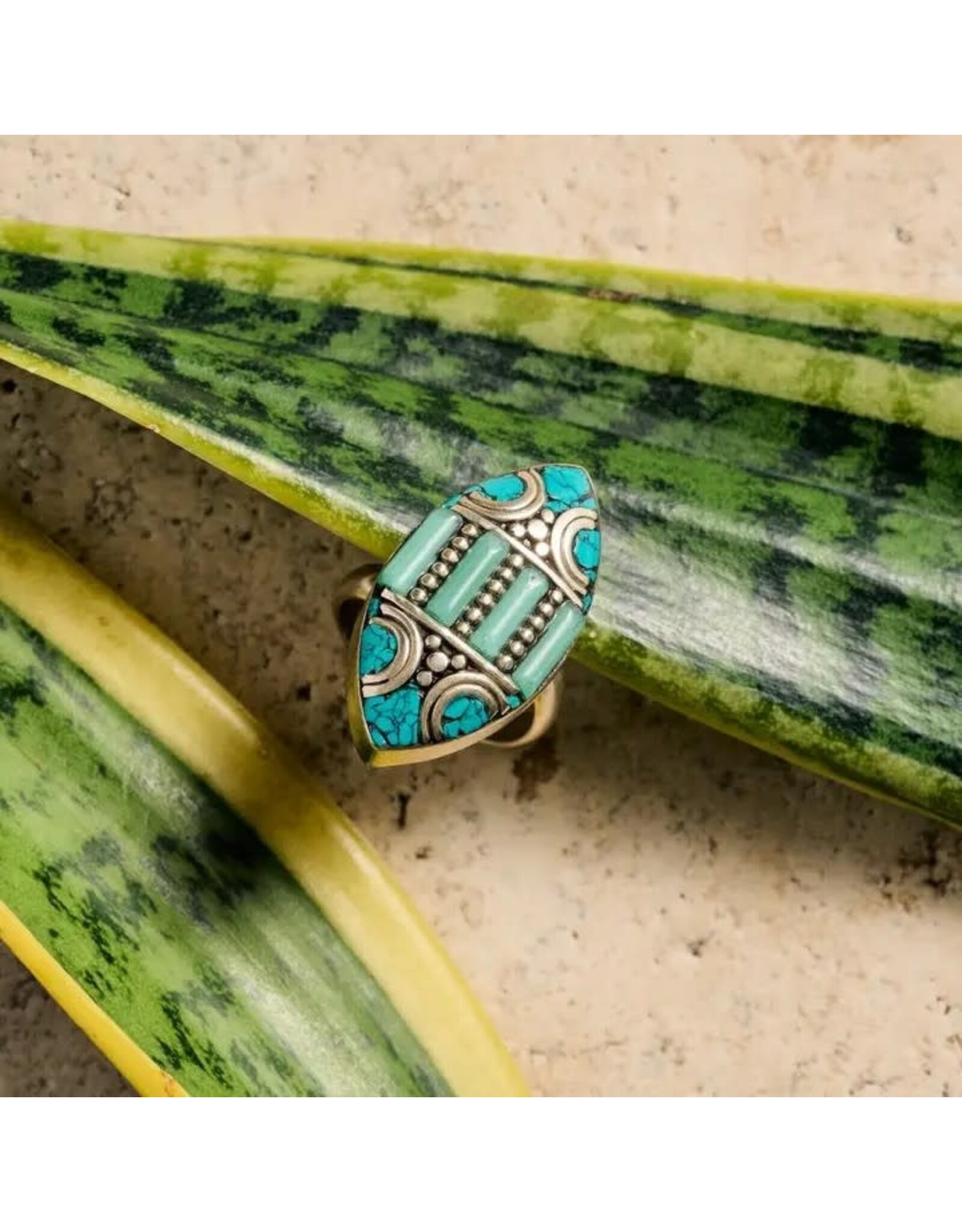 Amkha Silver & Turquoise Ring