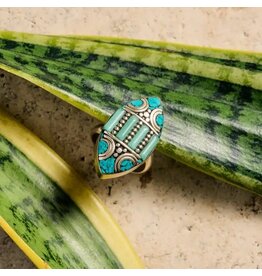 Amkha Silver & Turquoise Ring