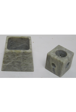 Trade roots Soapstone Candle Stand Trapezoid, India