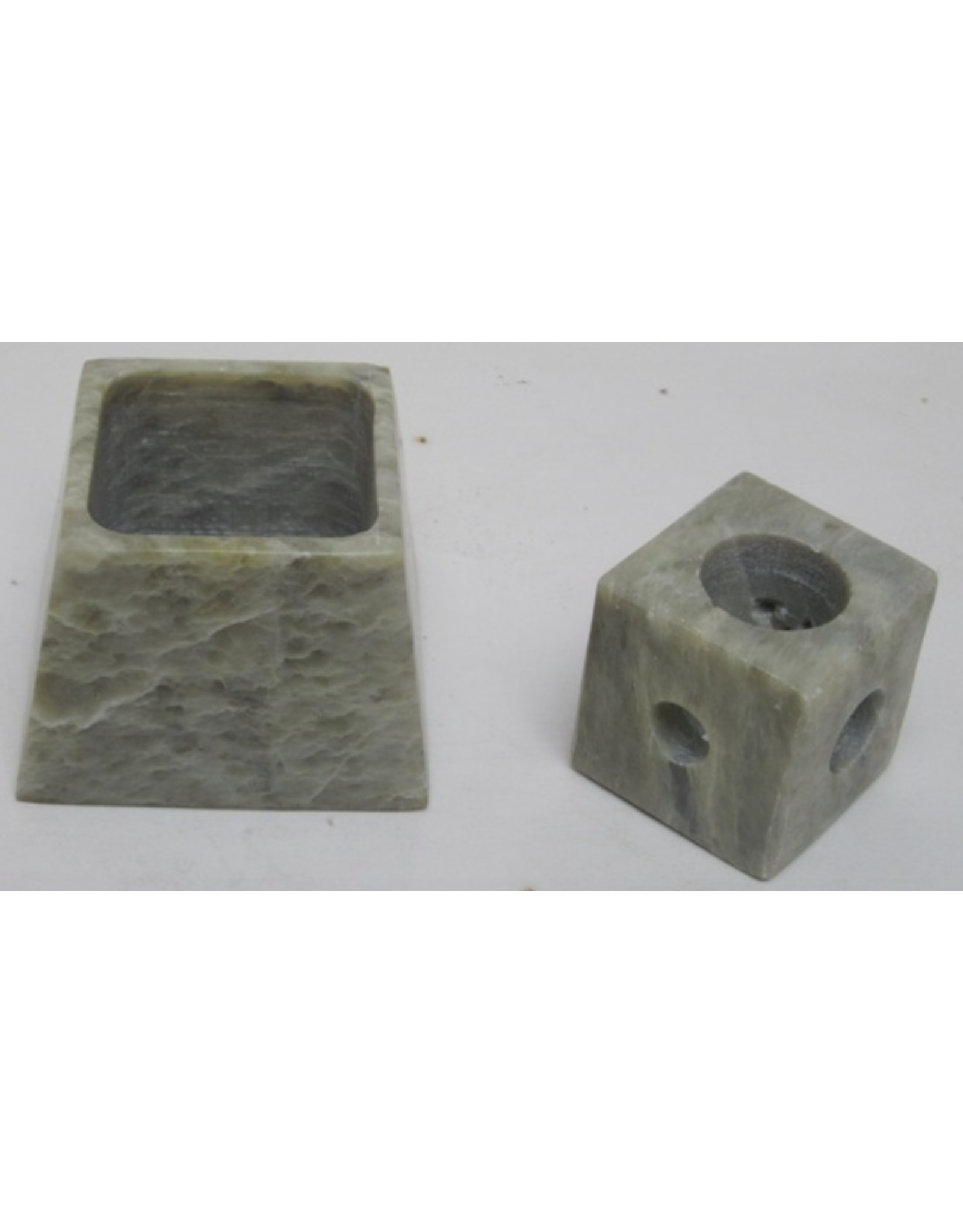 Trade roots Soapstone Candle Stand Trapezoid, India