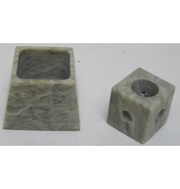 Trade roots Soapstone Candle Stand Trapezoid, India