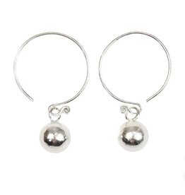 Silver Ball Tribal Earrings, Thailand Silver Ball Tribal Earrings, Thailand