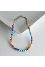Namakula Rainbow Paper Bead Necklace, Uganda