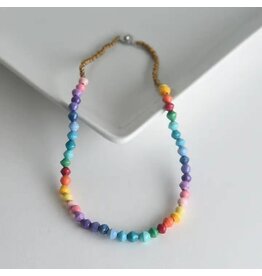 Namakula Rainbow Paper Bead Necklace, Uganda