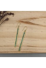 Framed Turquoise Bead Earrings, India