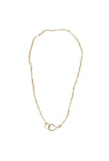 Hook and Chain Necklace, Gold Tone, India