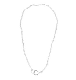 Hook and Chain Necklace, Silver Tone, India Hook and Chain Necklace, Silver Tone, India
