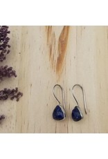 Lapis Lazuli Triangle Earrings, India
