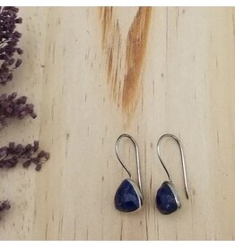 Lapis Lazuli Triangle Earrings, India Lapis Lazuli Triangle Earrings, India