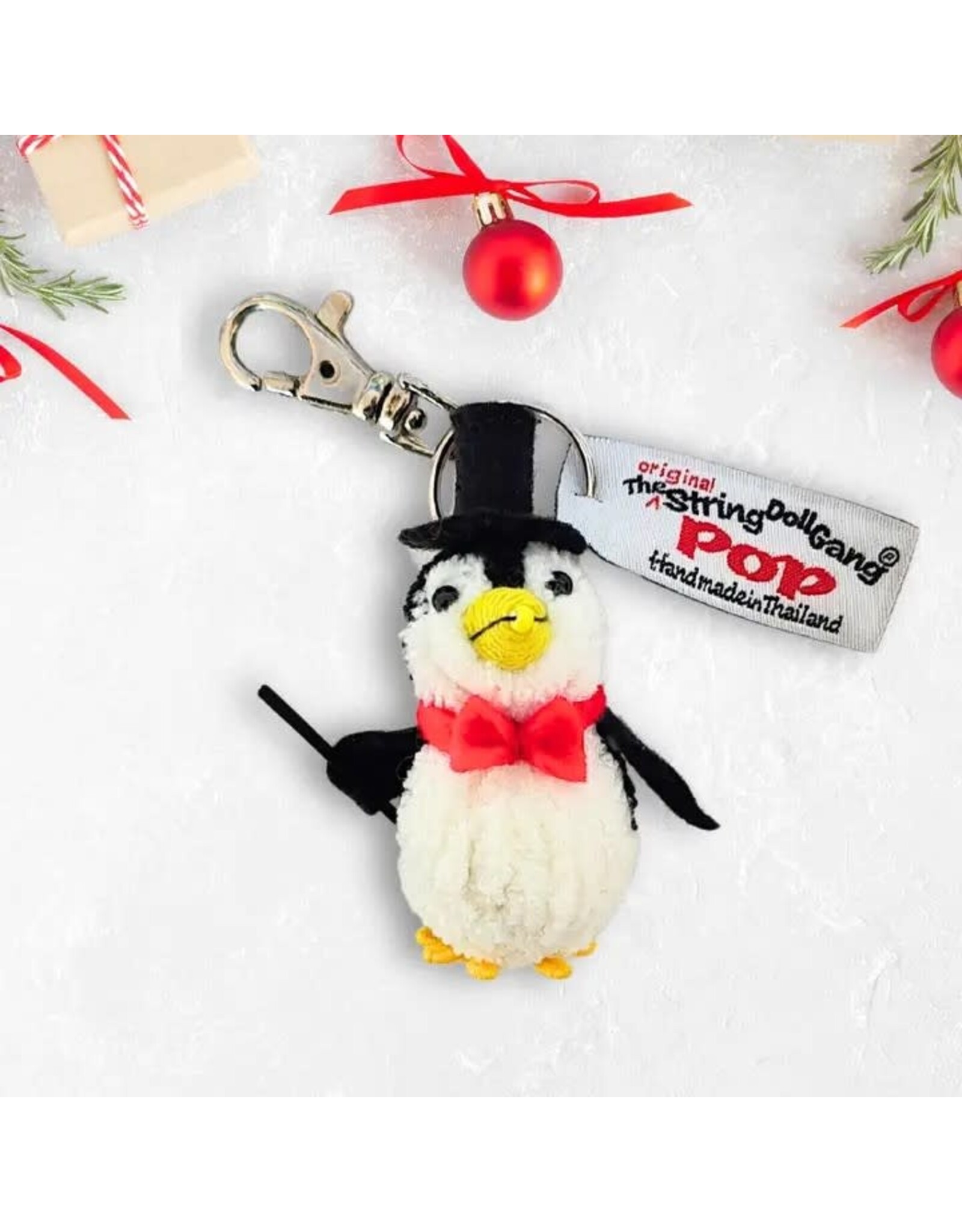 Pop the Penguin String Doll Keychain