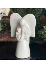Trade roots Soapstone Angel Holding Dog Sculpture