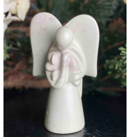 Trade roots Soapstone Angel Holding Dog Sculpture