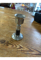 Trade roots Pewter Taper Candle Holder, Silver,  and/or black band S.  Africa