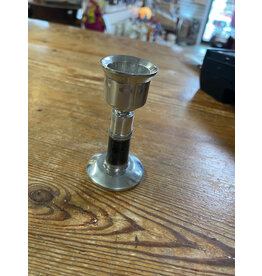 Trade roots Pewter Taper Candle Holder, Silver,  and/or black band S.  Africa