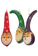 Trade roots Santa Tall Hat Mix - Gourd Ornament, Peru