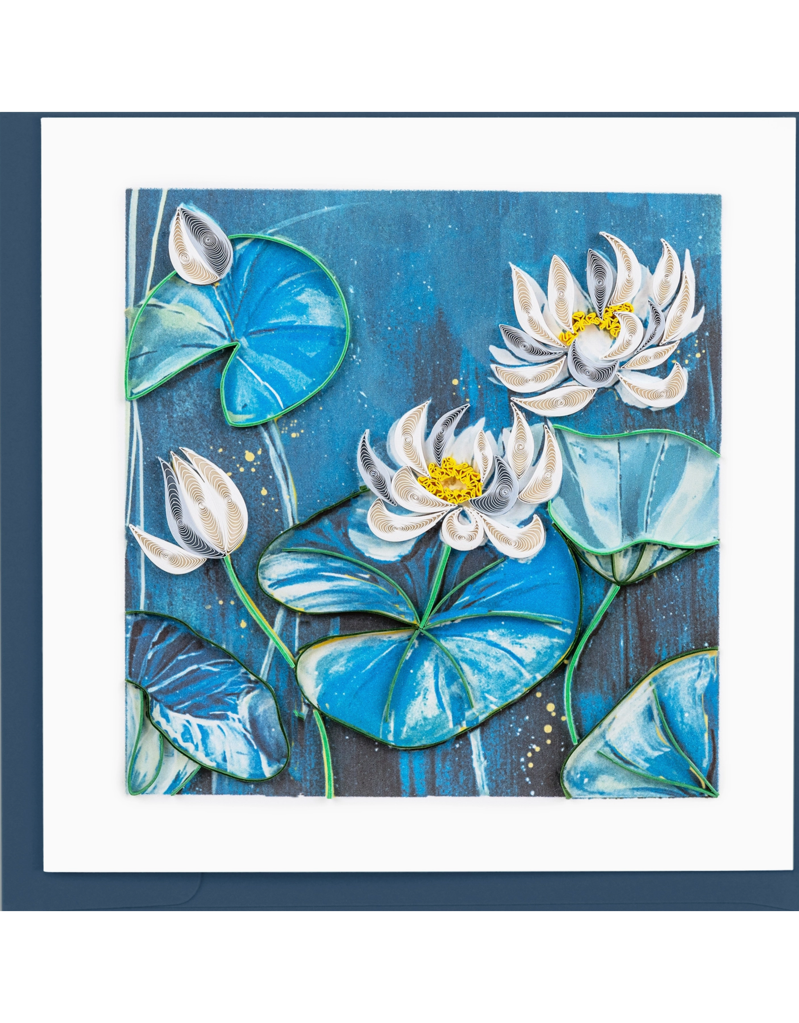 Trade roots Lotus Pond Quilling Card, Vietnam