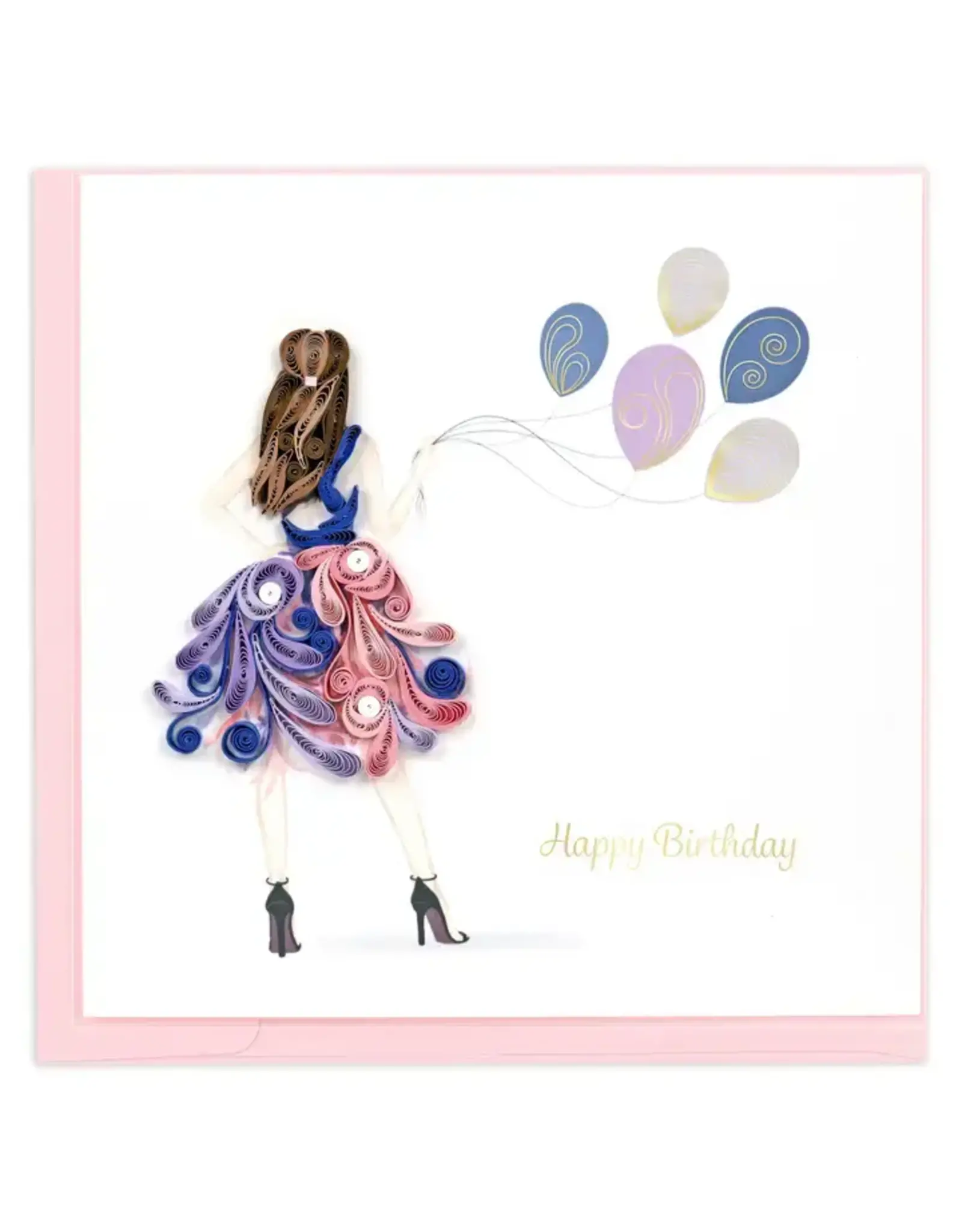 Trade roots Birthday Girl Quilling Card, Vietnam