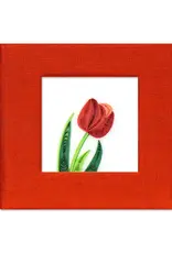 Trade roots Quilled  Post It Notes Cover, Red Tulip, Vietnam