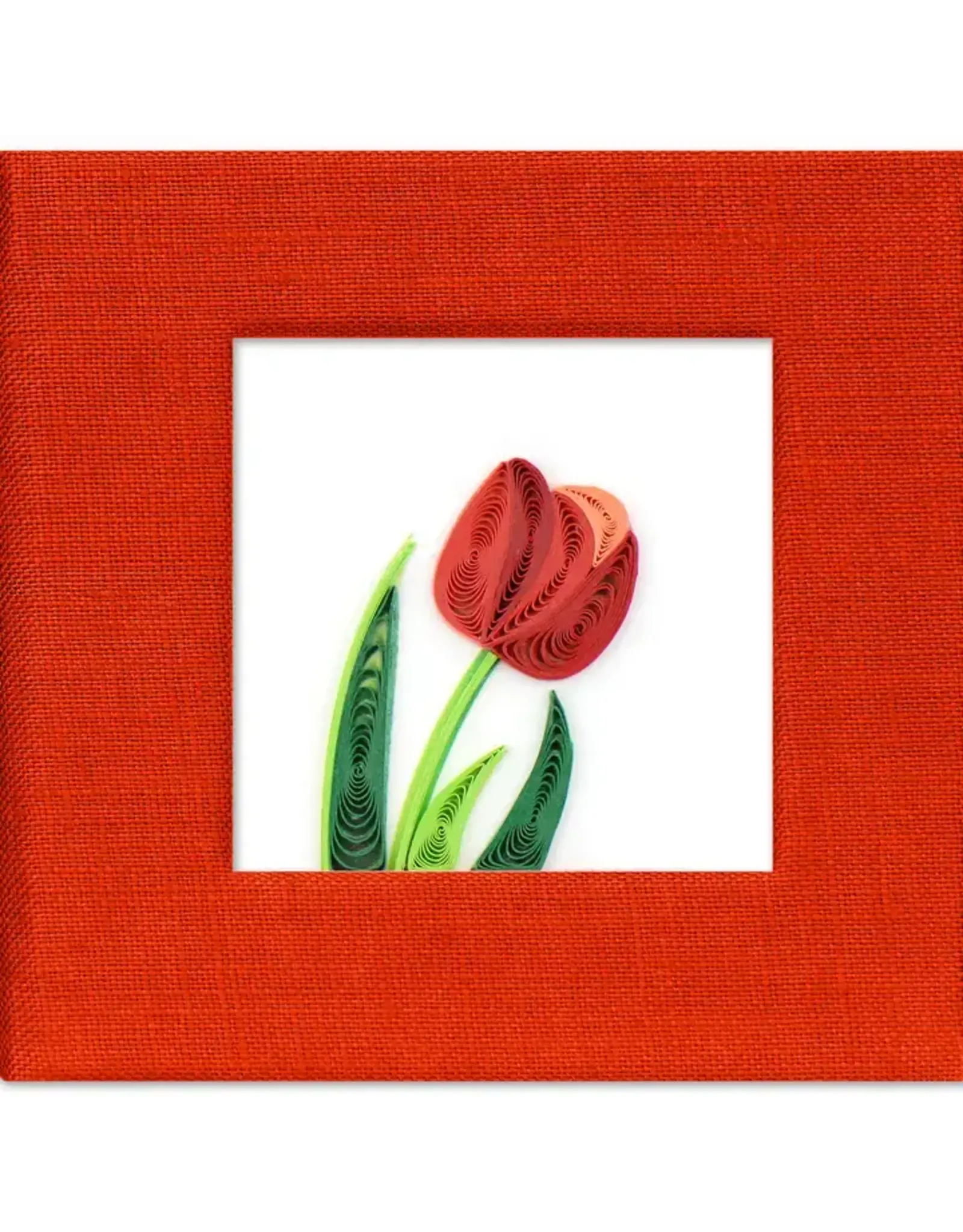 Trade roots Quilled  Post It Notes Cover, Red Tulip, Vietnam