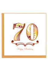 70th Birthday Quilling Card