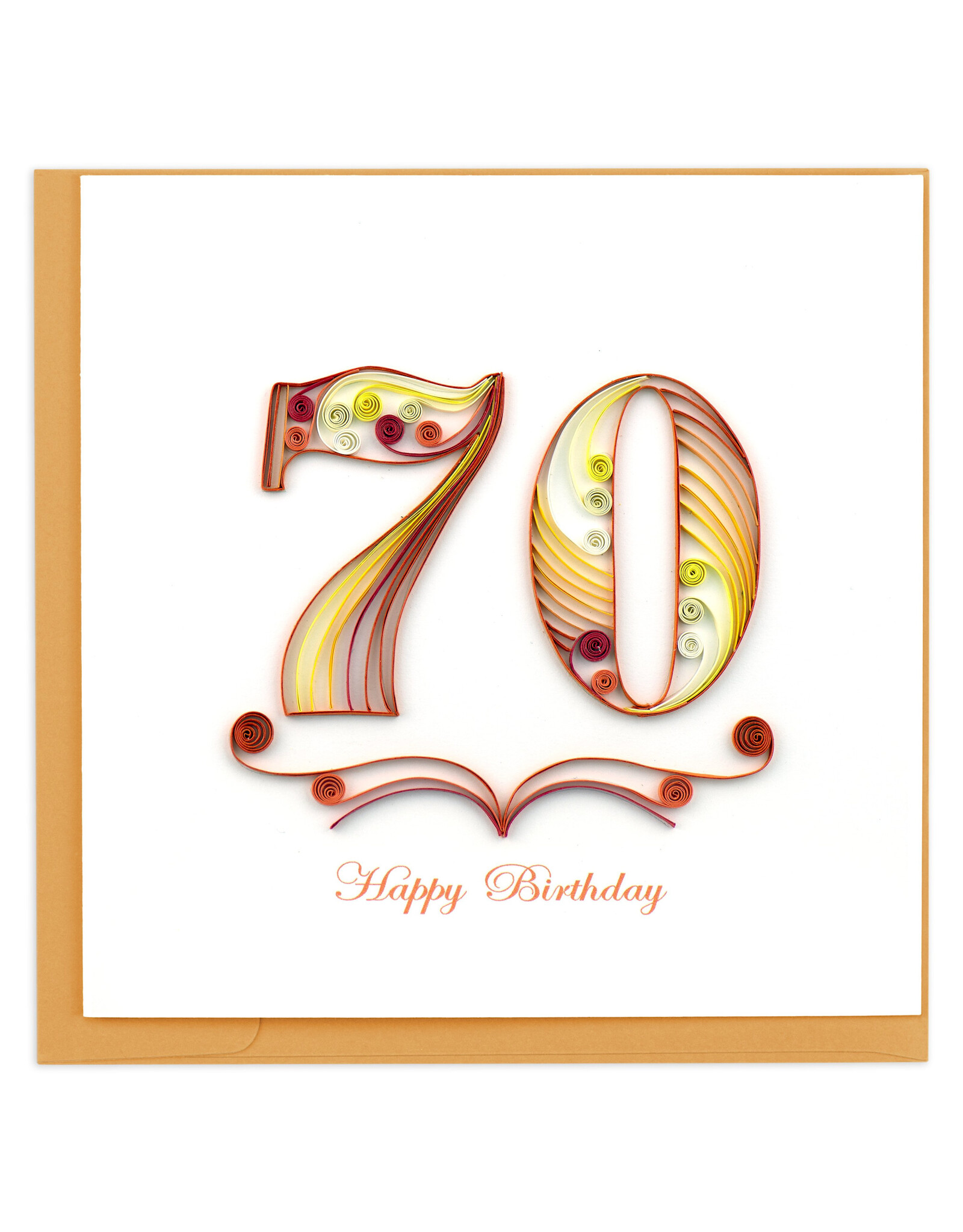 70th Birthday Quilling Card