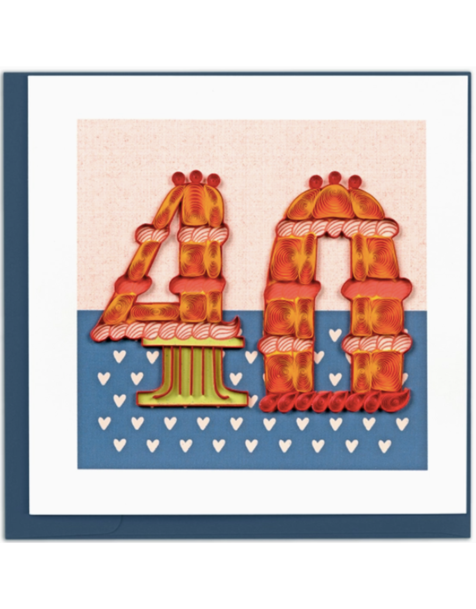 40th Birthday Quilling Card, Vietnam