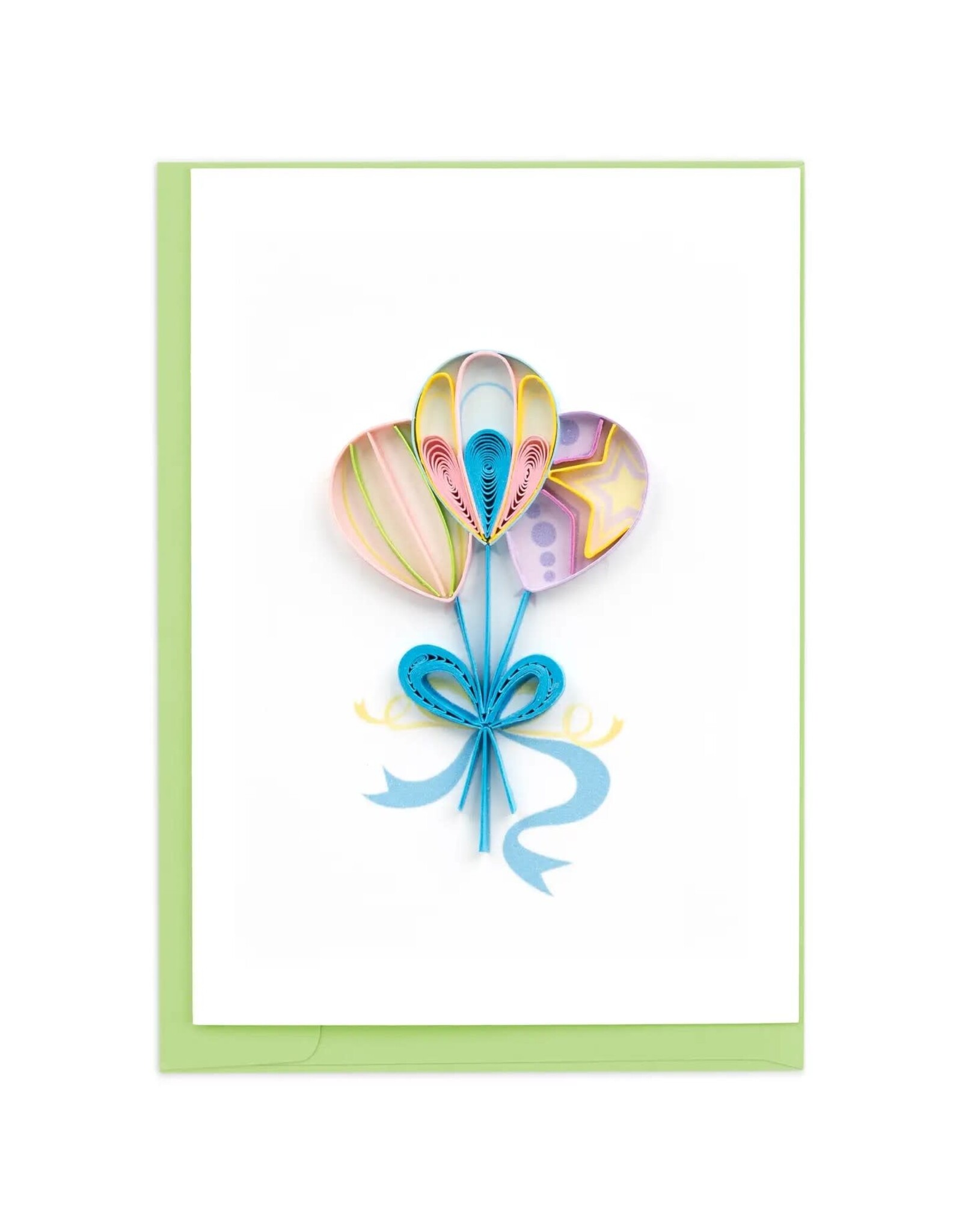 quilling Colorful Balloons Gift Enclosure Mini Card