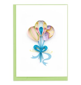 quilling Colorful Balloons Gift Enclosure Mini Card
