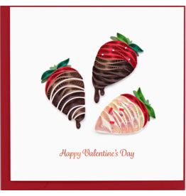 Trade roots Chocolate Covered Strawberries Quilling Card, Vietnam