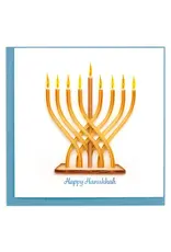 Quilled Modern Menorah Hanukkah Card