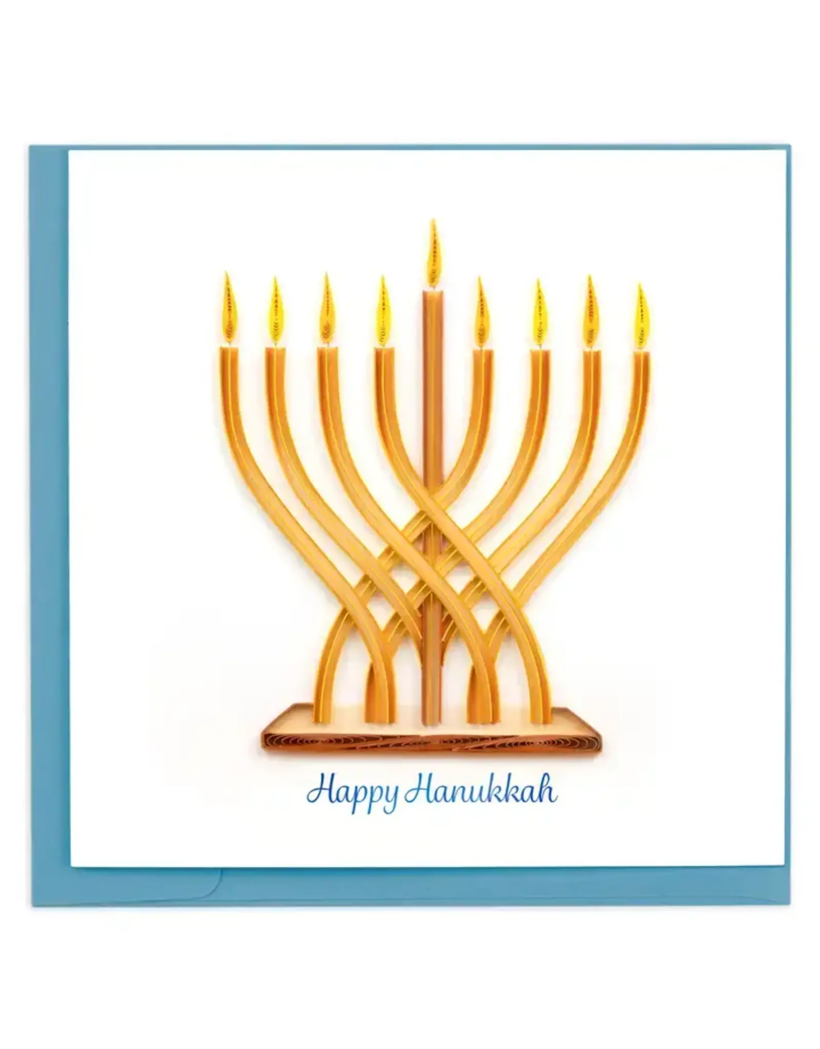 Quilled Modern Menorah Hanukkah Card