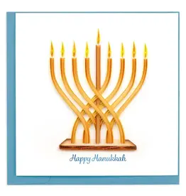 Quilled Modern Menorah Hanukkah Card