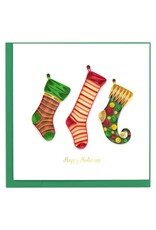 Christmas Stocking Quilled Card, Vietnam Christmas Stocking Quilled Card, Vietnam