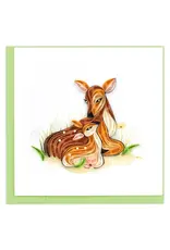 Deer and Doe Quill Card