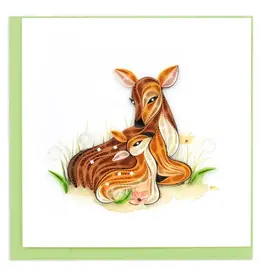 Doe and Fawn Quilling Card, Vietnam Doe and Fawn Quilling Card, Vietnam