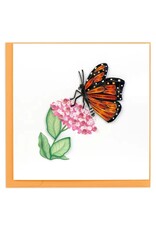 Quilled Monarch Milkweed Butterfly Greeting Card