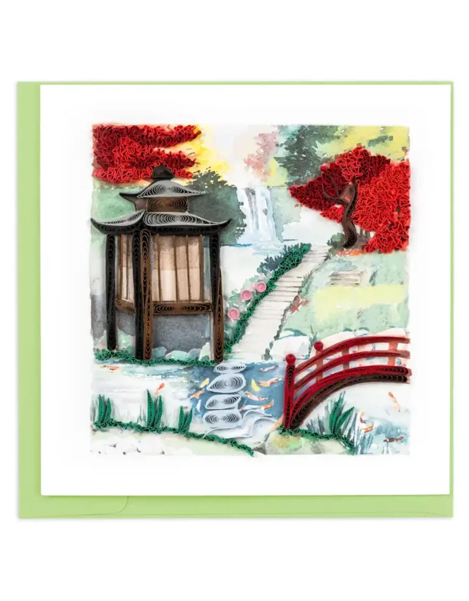 Quilled Japanese Garden Greeting Card