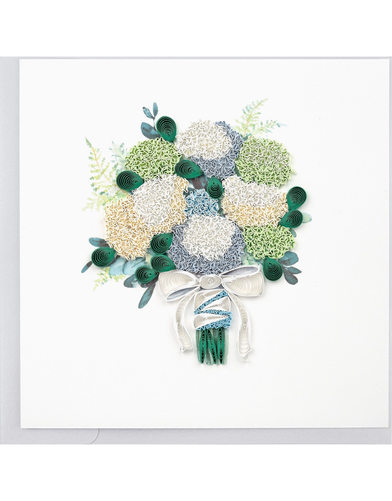 Trade roots Hydrangea Wedding Bouquet Quilling Card, Vietnam