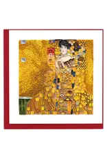 Quilled Lady in Gold Klimt Greeting Card,  Artist Series, Vietnam W/ FRAME