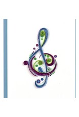 Trade roots Treble Clef Mini Gift Enclosure Quilling Card, Vietnam