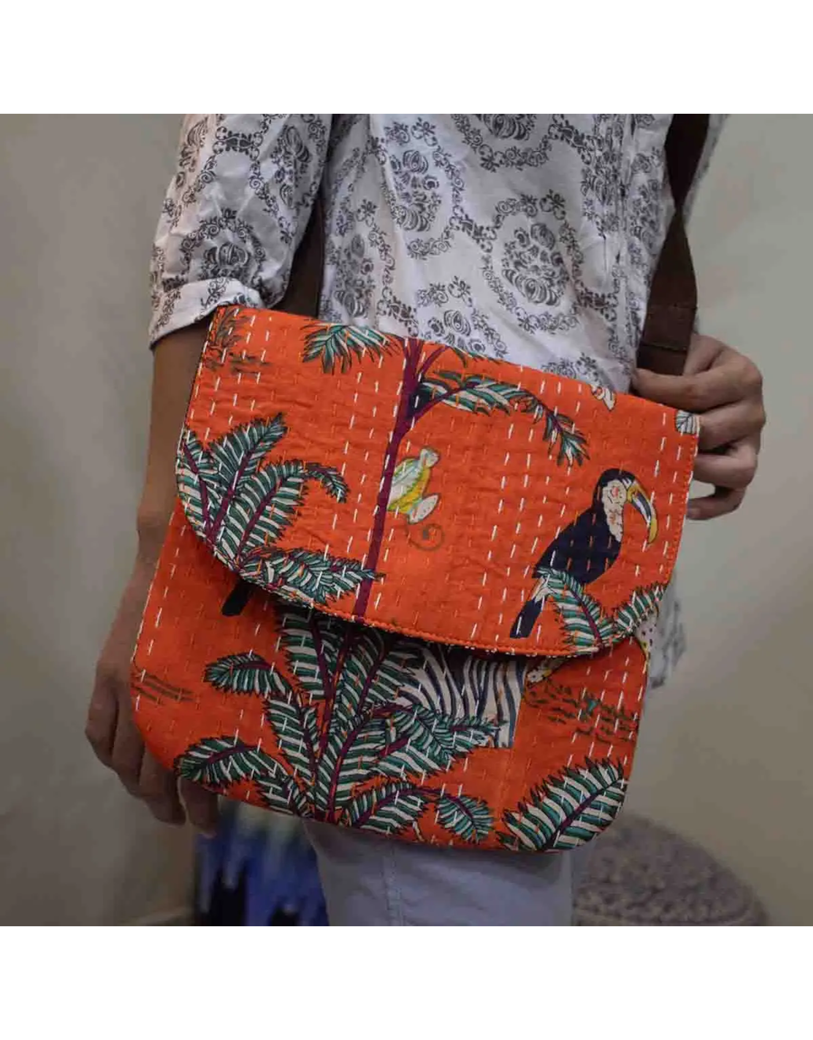 Orange Safari Crossbody Purse, India