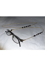 Amethyst and Brass Eyeglass Chain