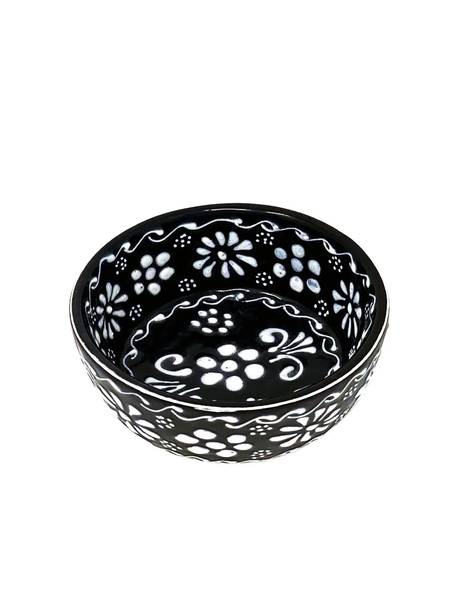 Encantada Handmade Pottery Salsa/Dip Bowl, Ink, Mexico