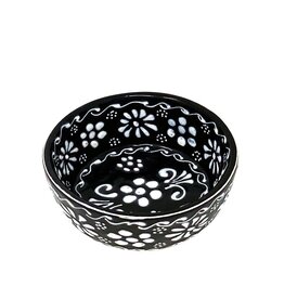 Encantada Handmade Pottery Salsa/Dip Bowl, Ink, Mexico