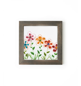 Bimala 6x6 Dark Brown Wood Quilling Card Frame, India (PICTURE NOT INCLUDED)