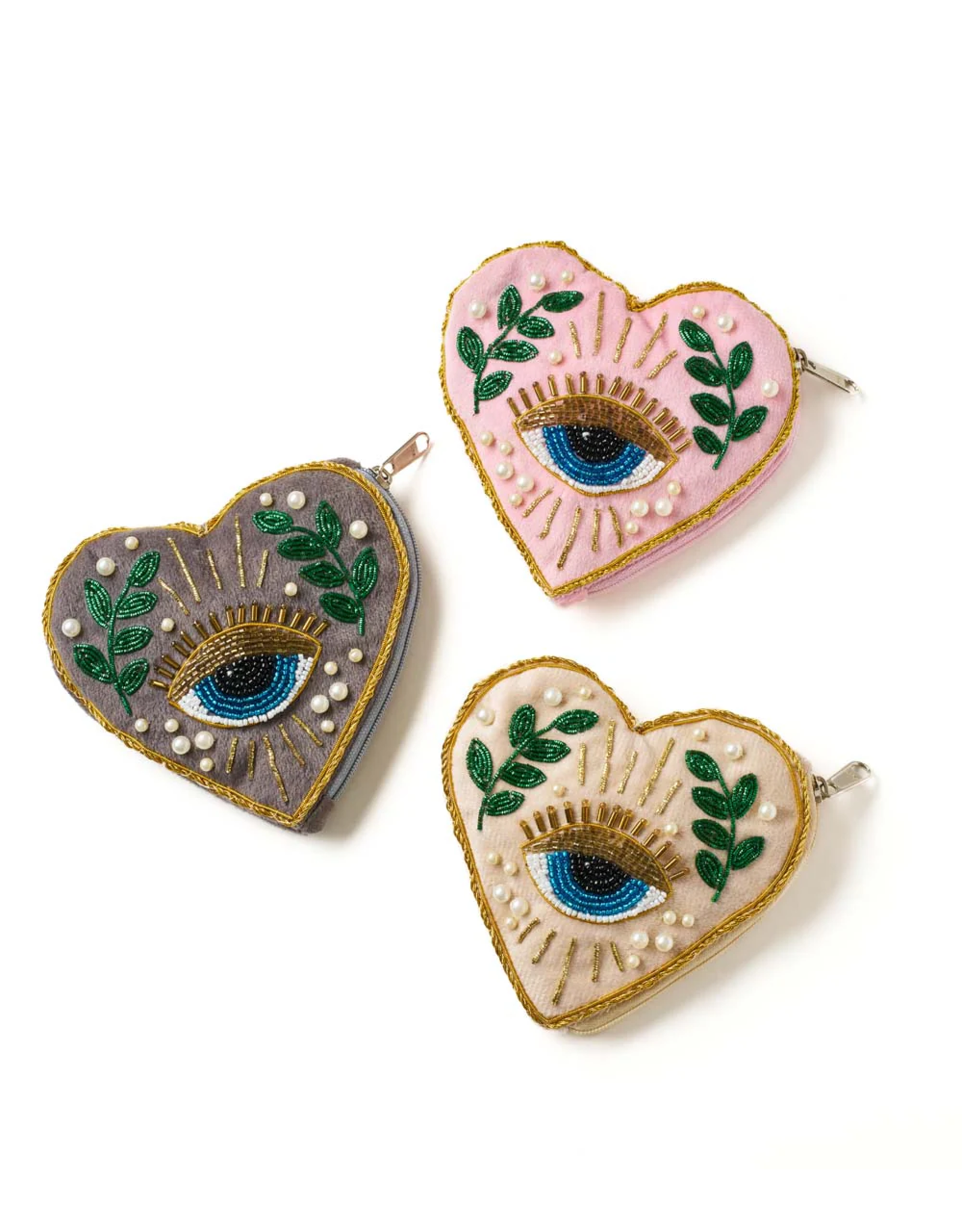 Evil Eye Coin Purse Pouch, India (SOLD INDIVIDUALLY)