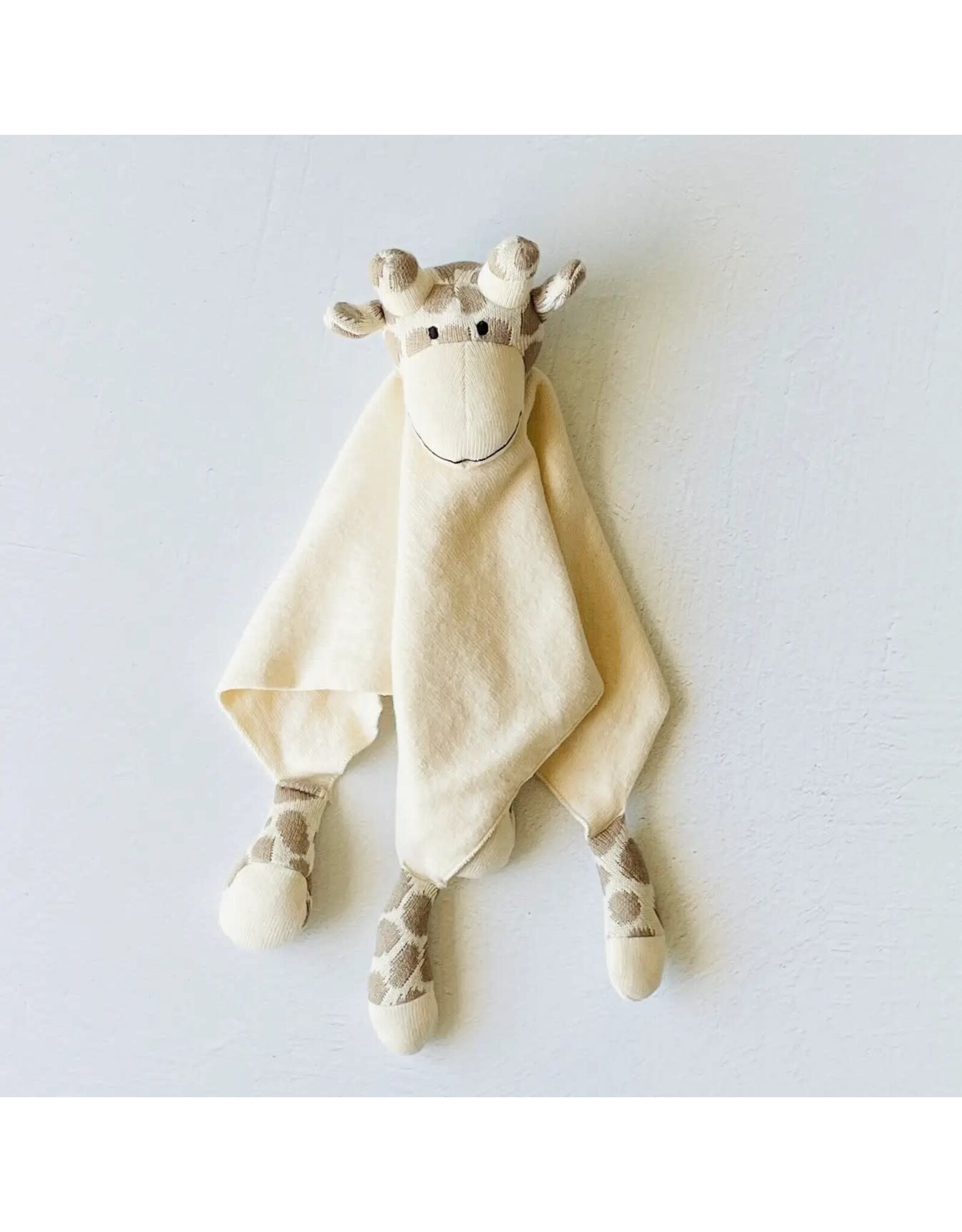 Giraffe - Organic Baby Lovey Security Blanket Cuddle Cloth, India