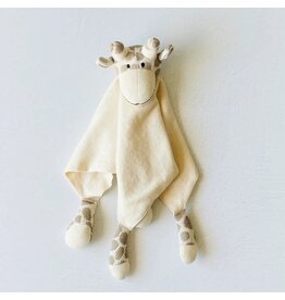 Giraffe - Organic Baby Lovey Security Blanket Cuddle Cloth, India