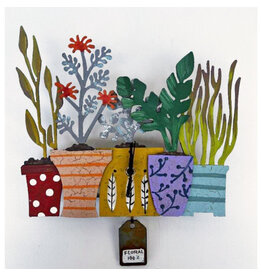 Trade roots Planter Wall Clock, Multi, Colombia