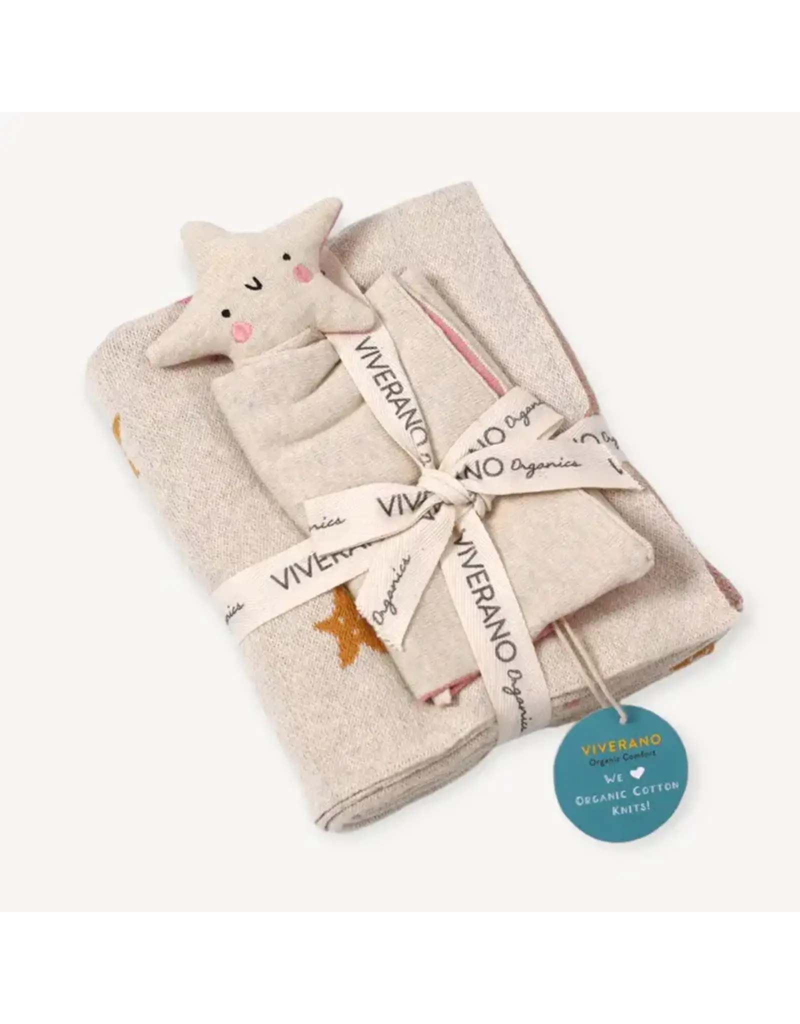 Stars Baby Jacquard Knit Blanket & Lovey Gift Set (Organic), India